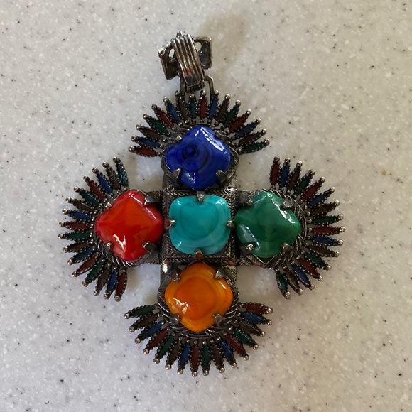 LARRY VRBA MAYAN MEDALLION PENDANT